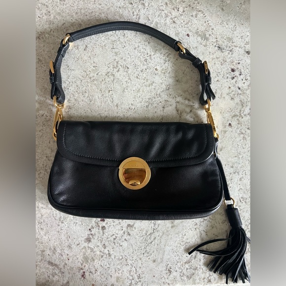 Prada Black Leather Shoulder Bag - Picture 1 of 7
